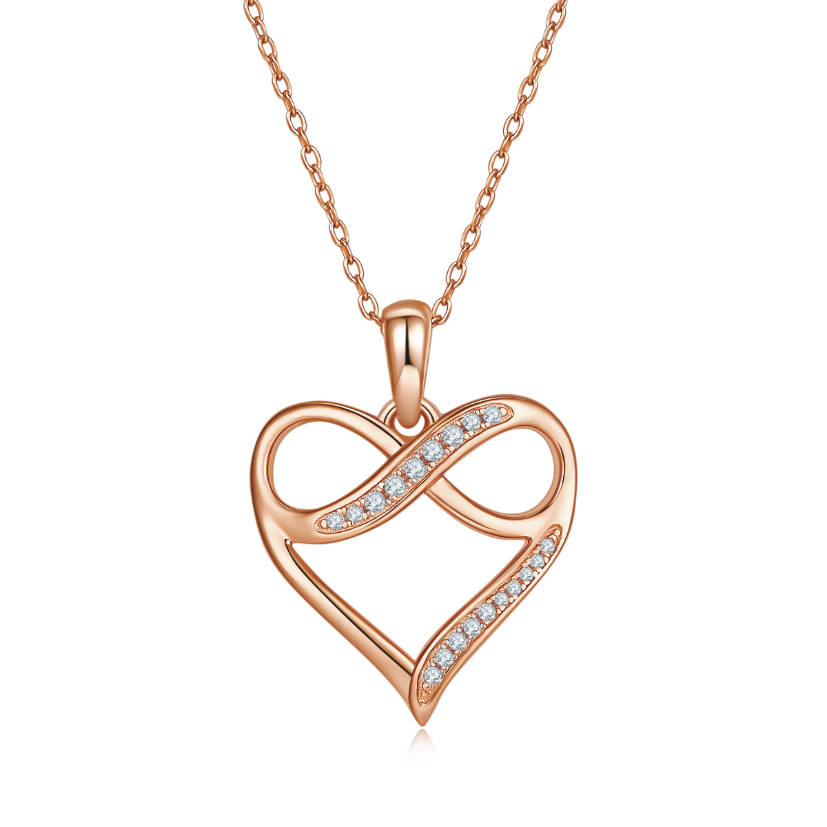 Eslite Infinite Love Pendant S925 Silver Moissanite Grade D 0.1CT